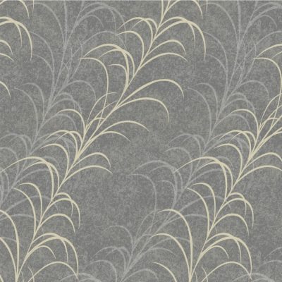 Papel de Parede Adesivo Floral Cinza