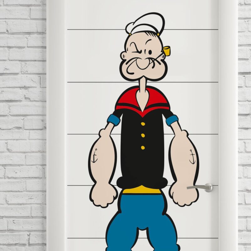 Adesivo de Porta Desenho Popeye
