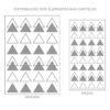 Kit de Adesivos de Parede Composição de Triângulos
