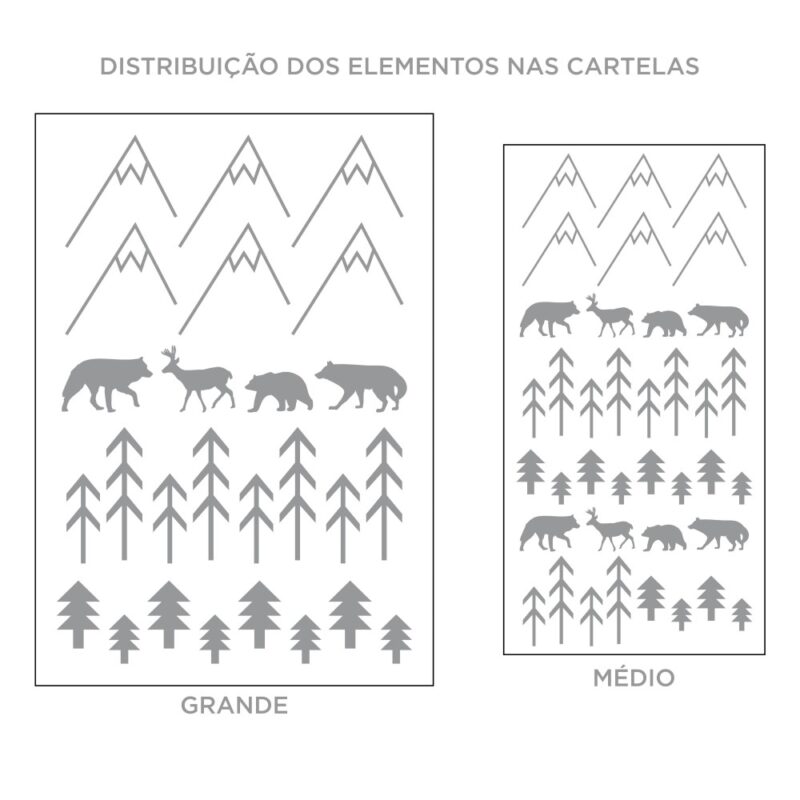 Kit de Adesivos de Parede Floresta