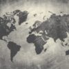 Painel Fotográfico Mapa Mundi Cimento Queimado