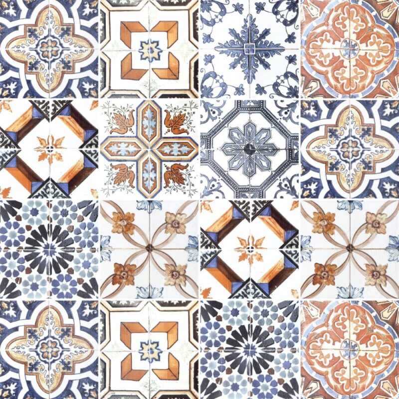 Papel de Parede Adesivo Azulejo Classico Claro