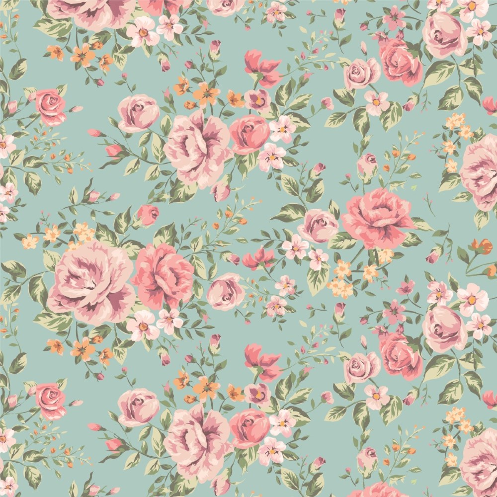 Papel de Parede Adesivo Floral Rosas Retro StickDecor Adesivo De Parede Vintage ~ Papel de Parede Adesivo Floral Rosas Retro StickDecor
