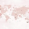 Painel Fotográfico Mapa Mundi Infantil Lúdico Balões Rosa