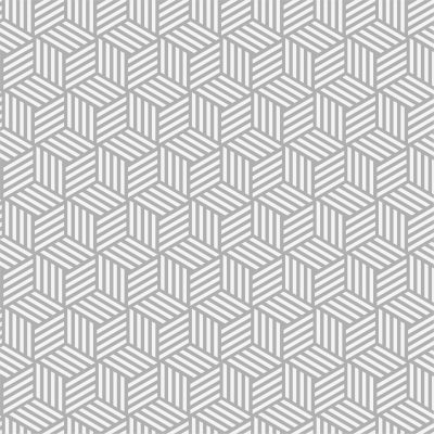 Papel de Parede Adesivo Geométrico Cubos em Linhas