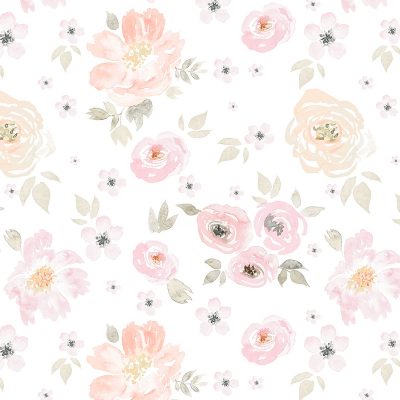 Painel Fotográfico Floral Watercolor