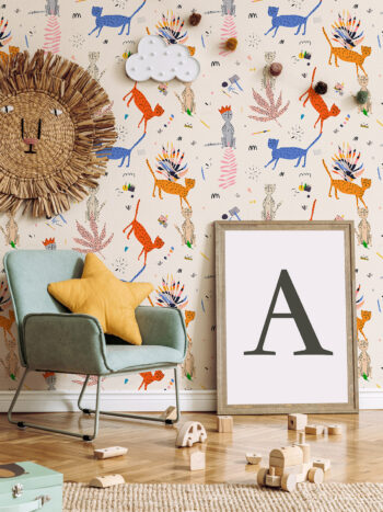 Papel de Parede Infantil Leopards