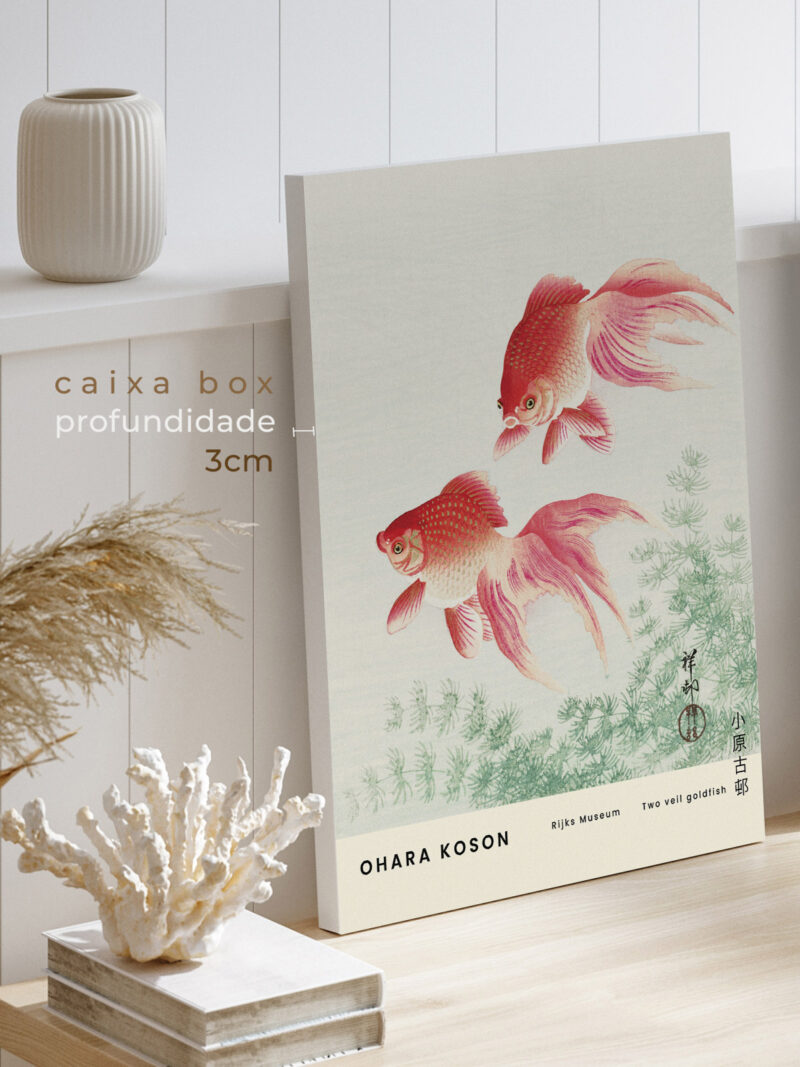 Quadro Ohara Koson Two Veil Goldfish