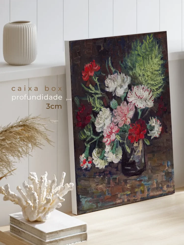 Quadro Vase With Carnations