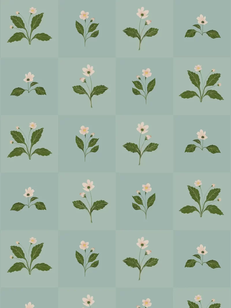 Papel de Parede Square Flower