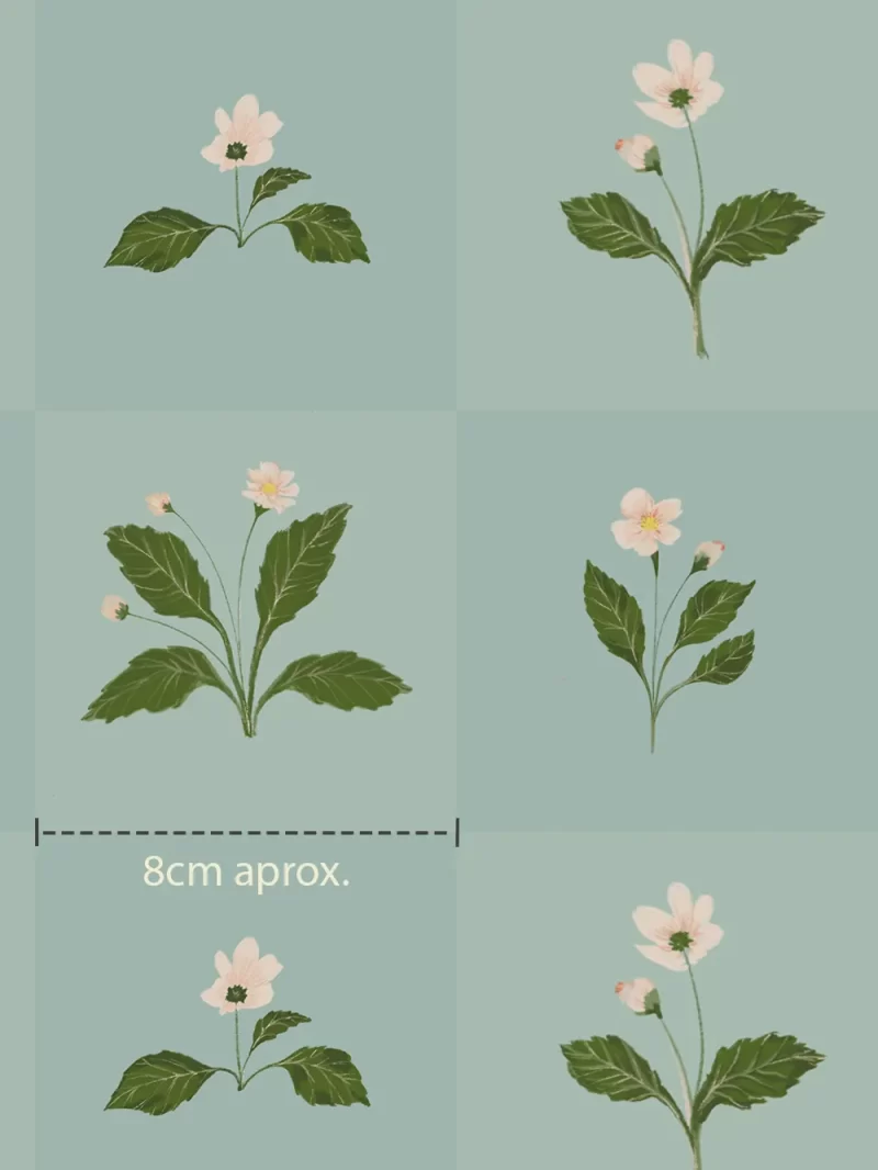 Papel de Parede Square Flower