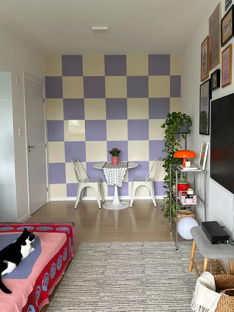 Papel de Parede Quadriculado Casa que Inspira