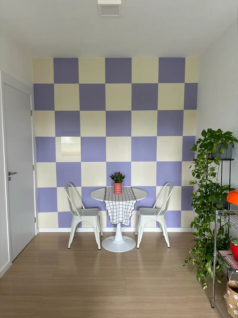 Papel de Parede Quadriculado Casa que Inspira