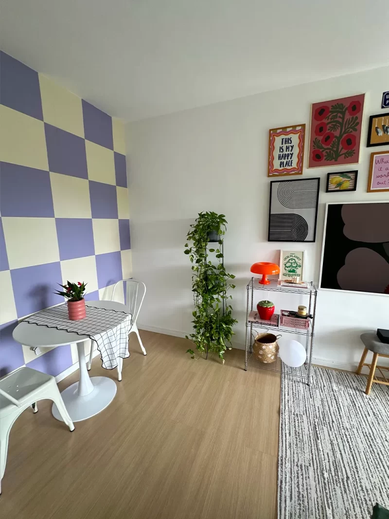Papel de Parede Quadriculado Casa que Inspira