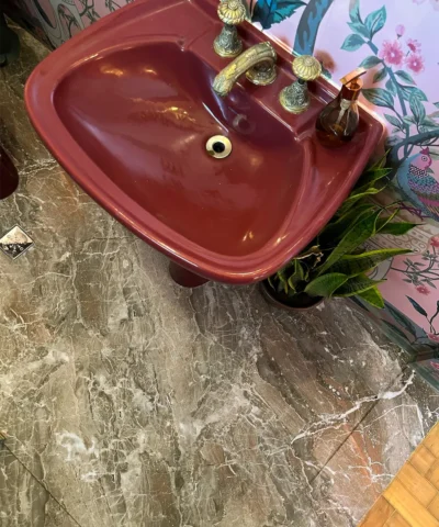 Adesivo de Piso Mármore Green Haven