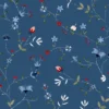 Papel de Parede Folk Jasmin Navy