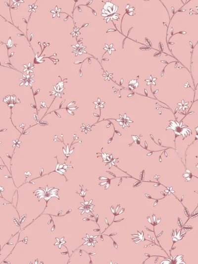 Papel de Parede Folk Rosewood Blossoms