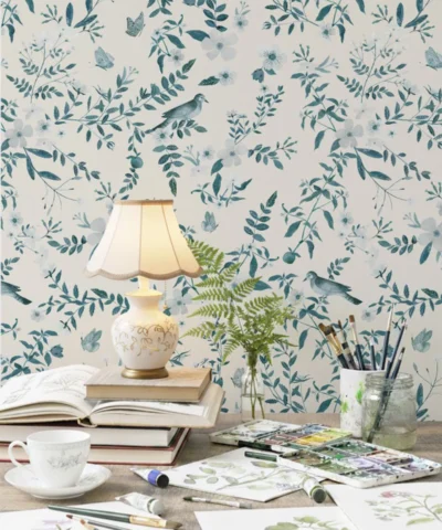 Papel de Parede Bluejay Blue