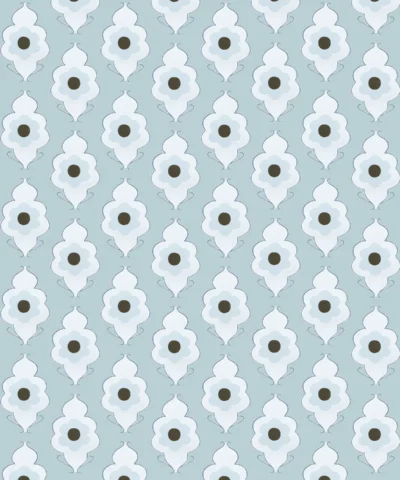 Papel de Parede Eye Flower Blue