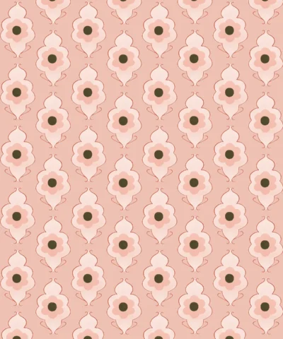 Papel de Parede Eye Flower Salmon