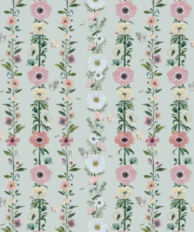 Papel de Parede Flower Column