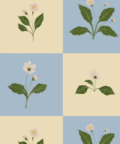 Papel de Parede Square Flower Horizon