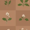 Papel de Parede Square Flower Sienna