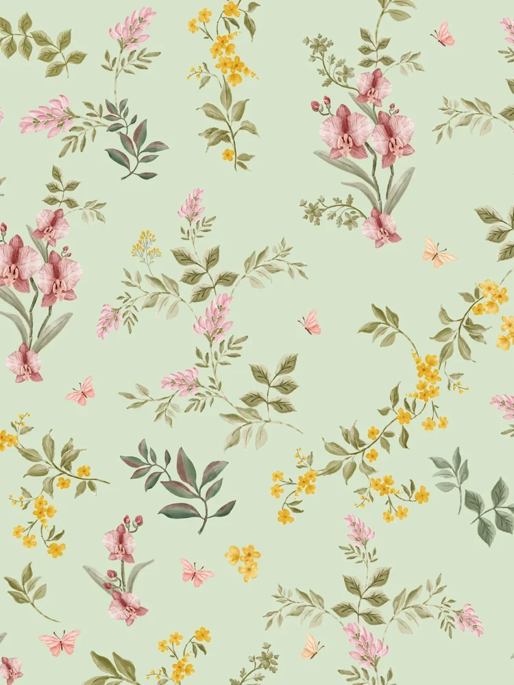 Papel de Parede Herbário Verde