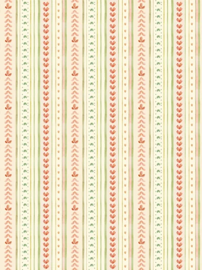 Papel de Parede Aqua Flower Coral
