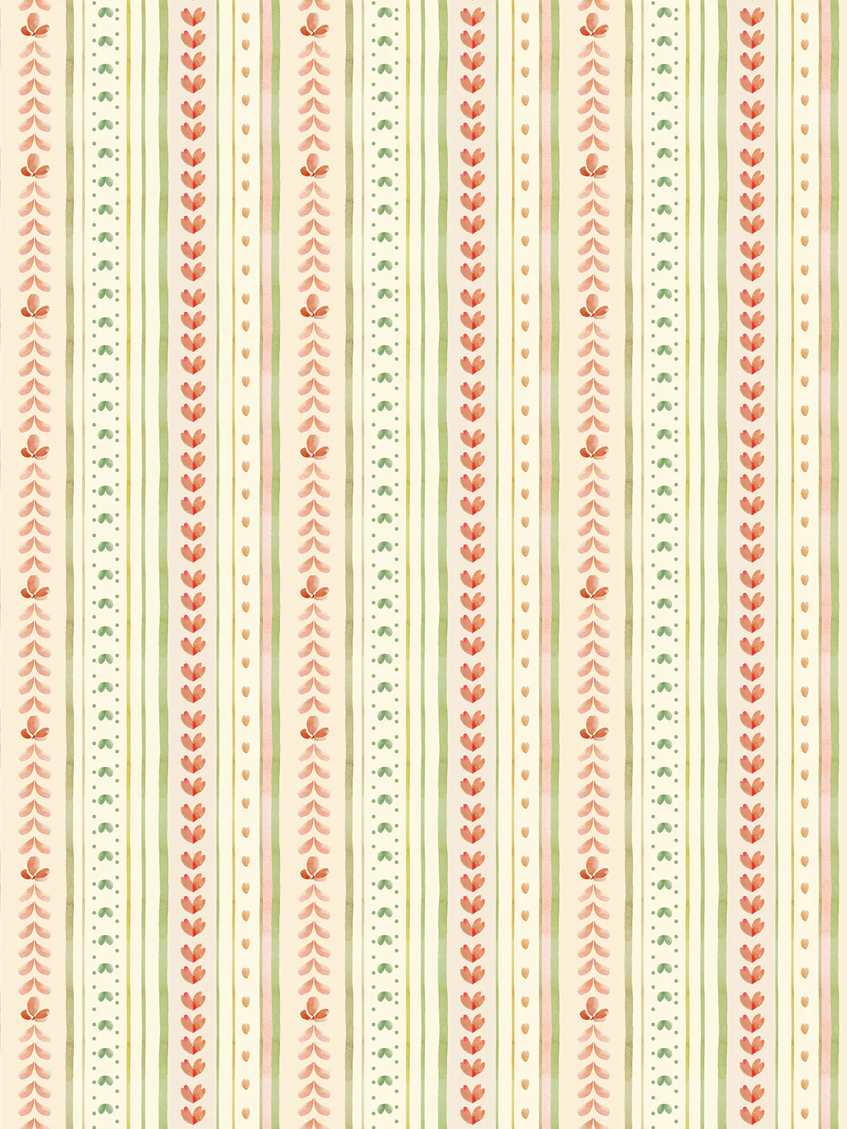 Papel de Parede Aqua Flower Coral