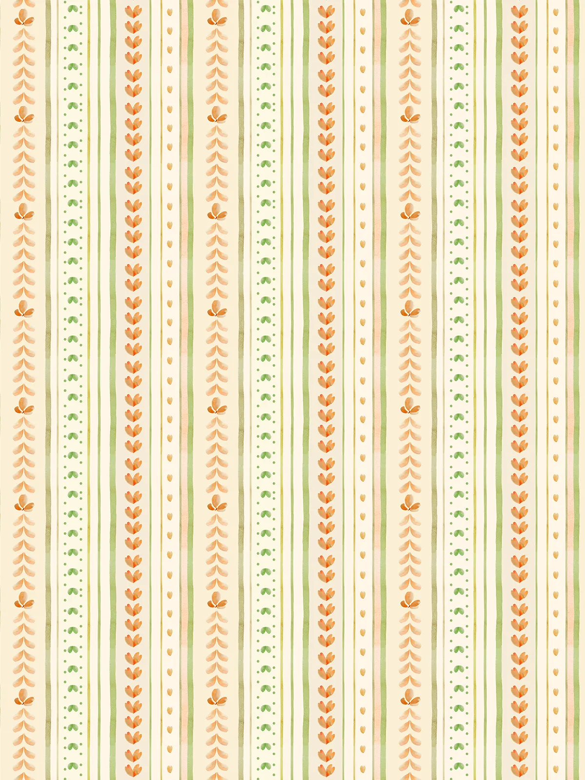 Papel de Parede Aqua Flower Tangerine