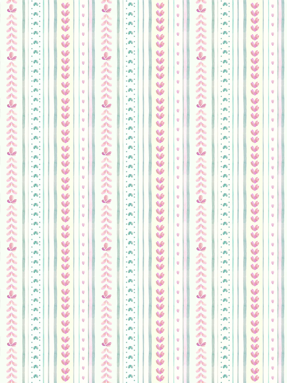 Papel de Parede Aqua Flower Unicorn